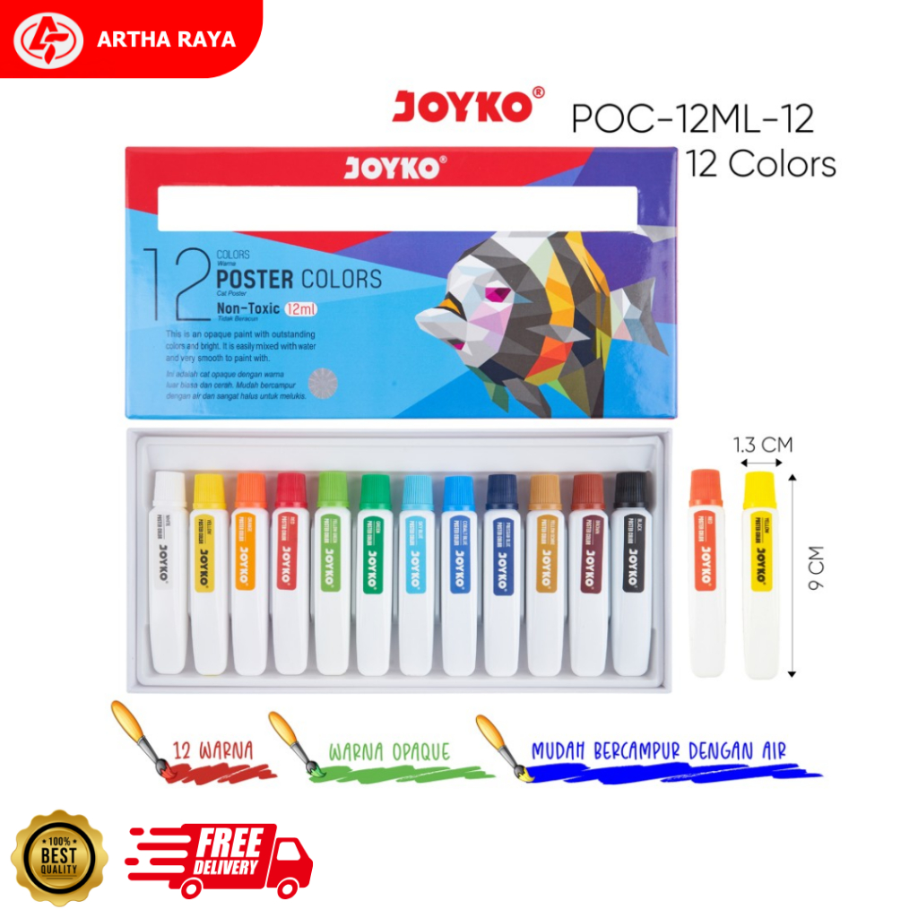 

Cat Poster Poster Color Joyko POC-12ML - 12 Warna