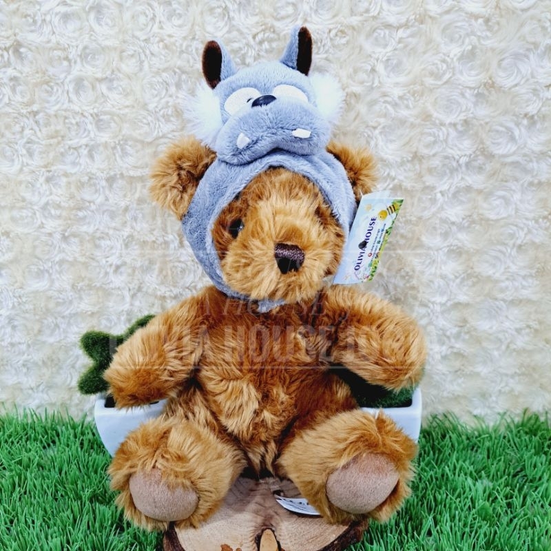 Boneka Beruang Coklat Boneka Bear Topi Abu Boneka Bear