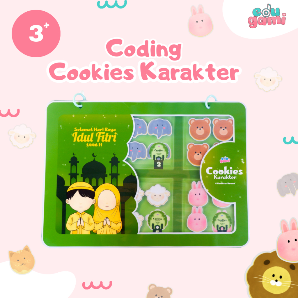 edugami.id | Coding Anak | Coding Cookies Karakter Hewan | Mainan Edukatif Anak 3 4 5 Tahun