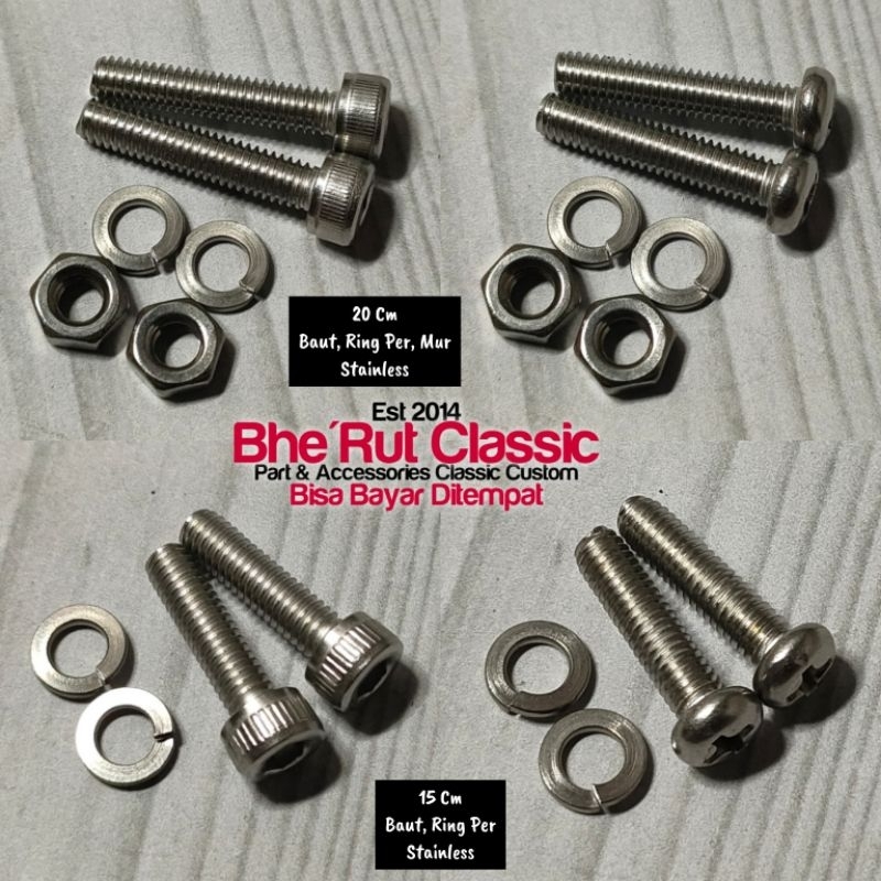 Baut Set Ring Per Stainless Karburator Baut Karbu PE PWK GL PRO TIGER MEGAPRO Dsb 1 Pcs