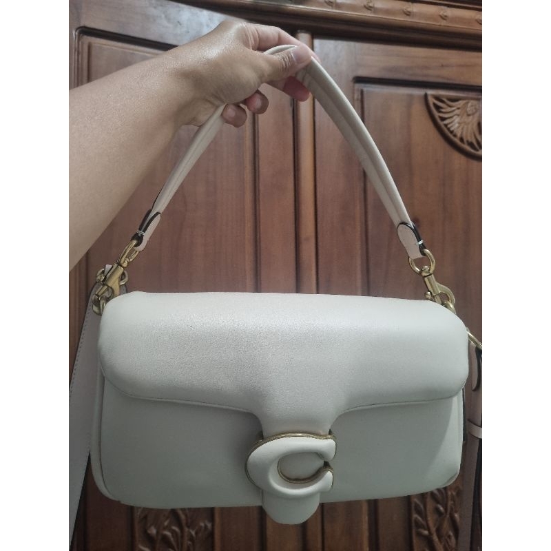 Preloved coach tabby pillow white