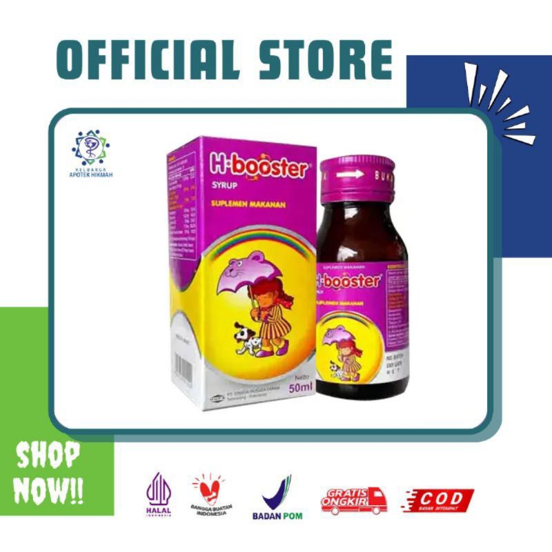 H-booster syrup kids suplemen multivitamin anak
