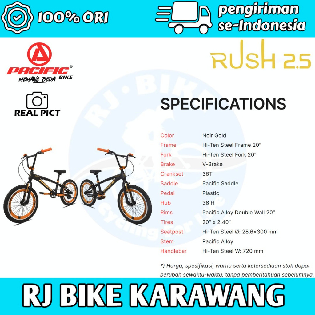 SEPEDA PACIFIC BMX 20" PACIFIC BMX RUSH 2.5