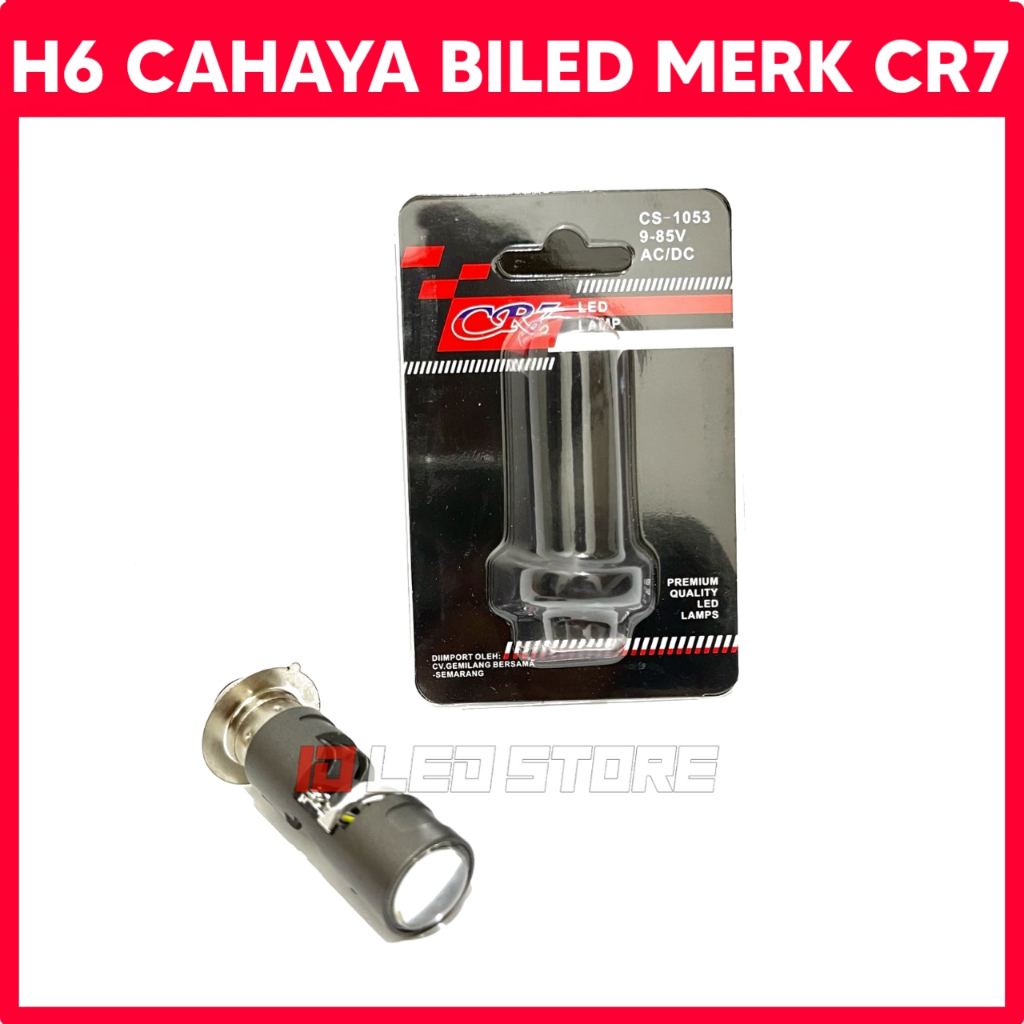 LAMPU UTAMA LED H6 CR7 CAHAYA  BILED FLAT CUT ORIGINAL CR7