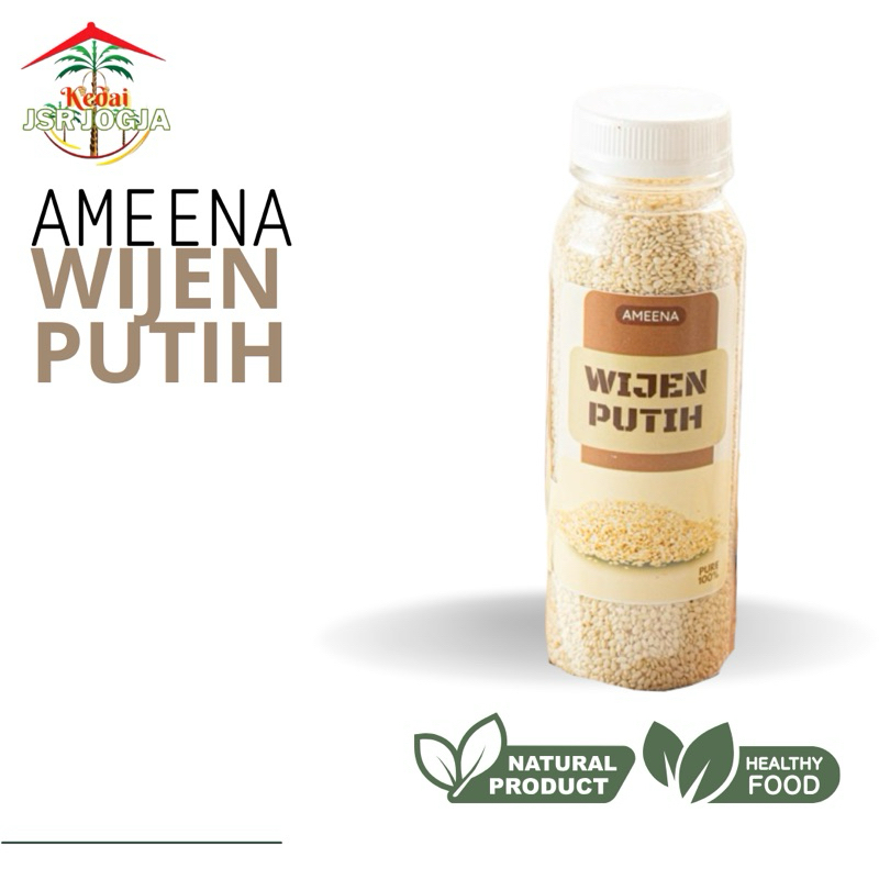 

Biji Wijen Putih White Sesame Seed 170GR | Ameena Premium Quality