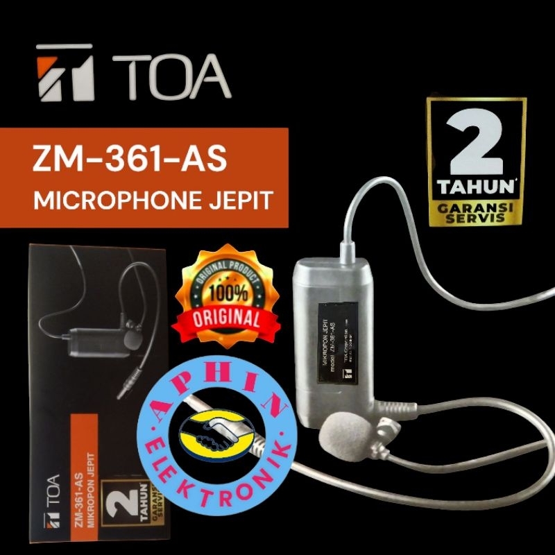 Mic jepit TOA ZM-361-AS ORIGINAL Mic jepit kabel Mic TOA jepit kabel Original