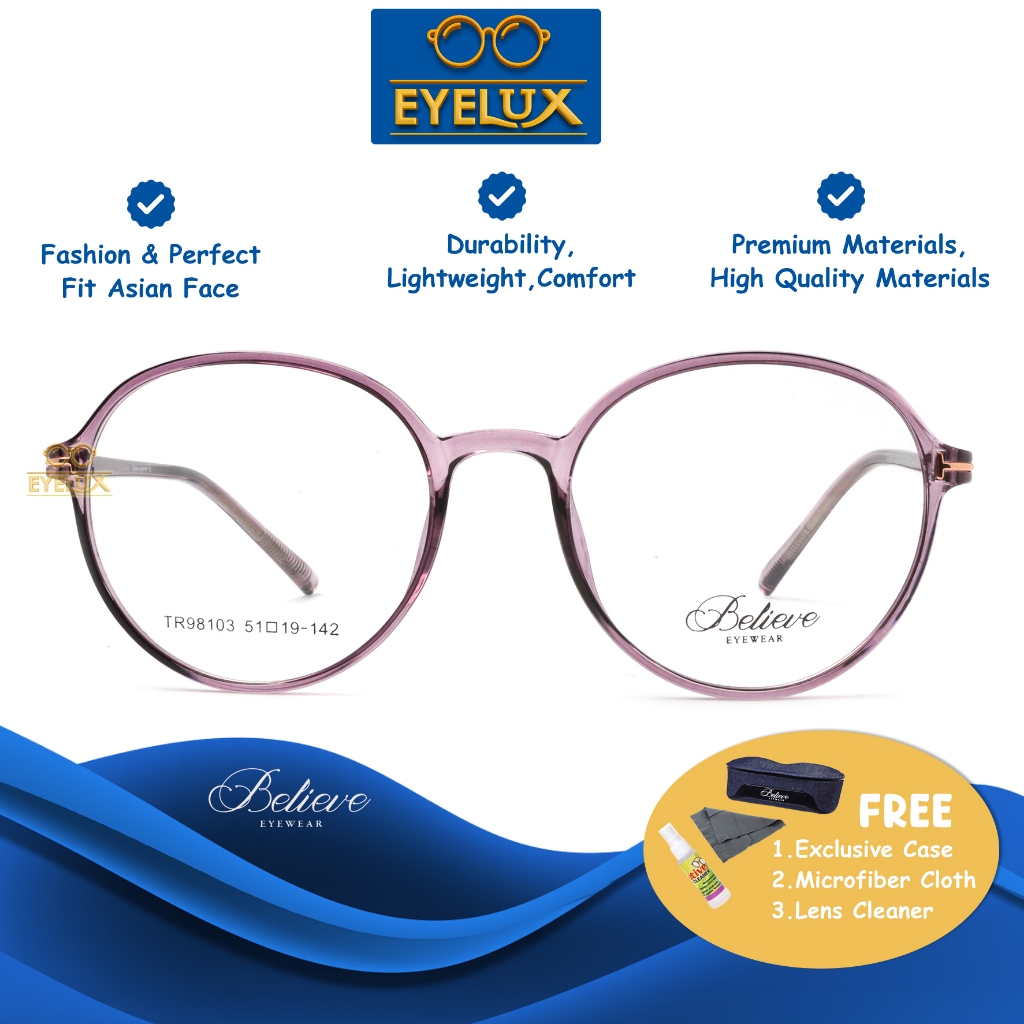 Believe Eyewear /  BV TR-98103 / 51-19-142 /  Frame Kacamata Believe Eyewear ORIGINAL