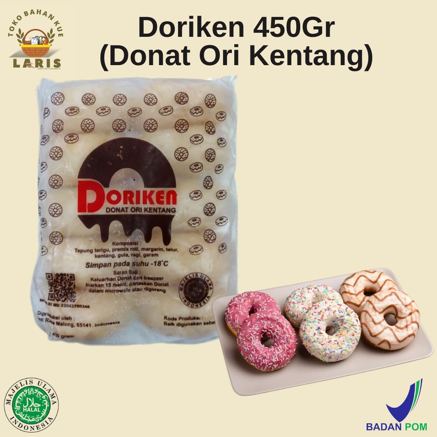 

DORIKEN / DONAT ORIGINAL KENTANG 450 GRAM