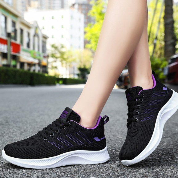 babyfit [size 36-41] SOFFY sepatu sneakers knit rajut lembut sekolah remaja cewek cowok sepatu hitam