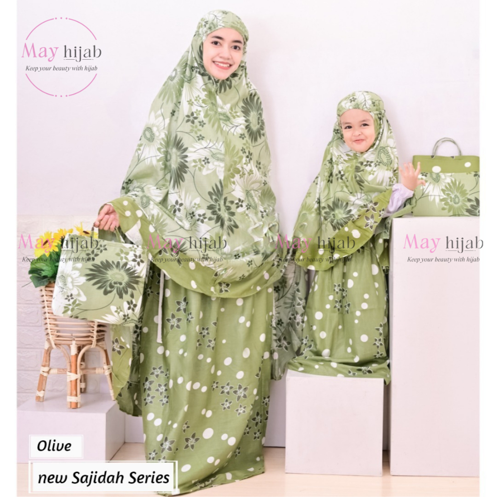 Mukena Sajidah Mukena Couple 2025 Premium Ibu dan Anak Mukena Kekinian