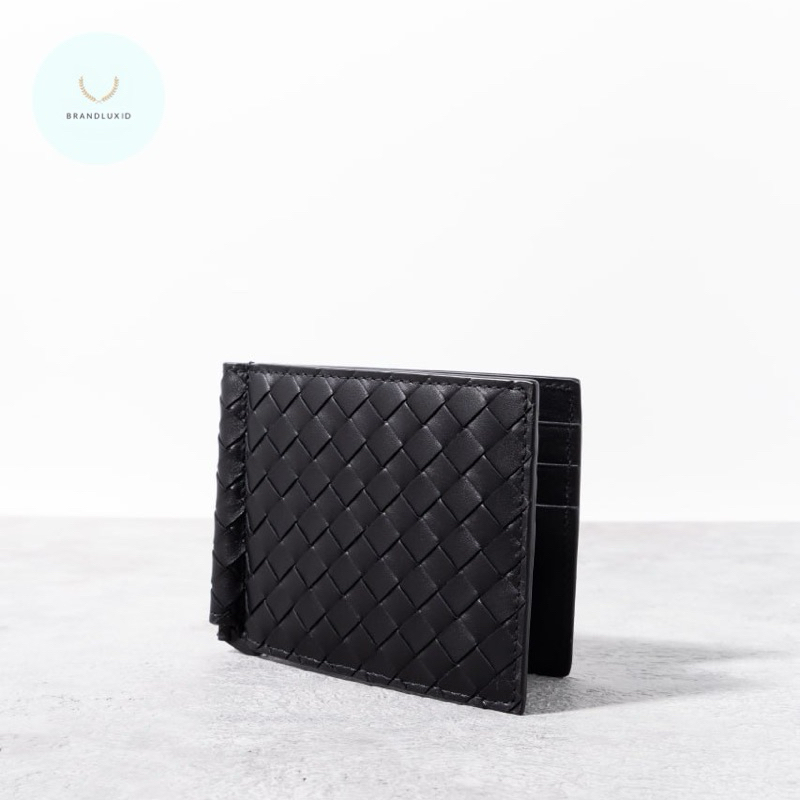 Bottega Veneta Intrecciato bifold wallet with clip Black