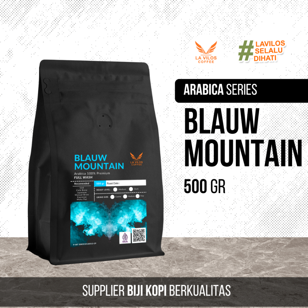 

LA VILOS - Blauw Mountain Arabica Coffee / Kopi Arabika Gunung Blauw - 500gr