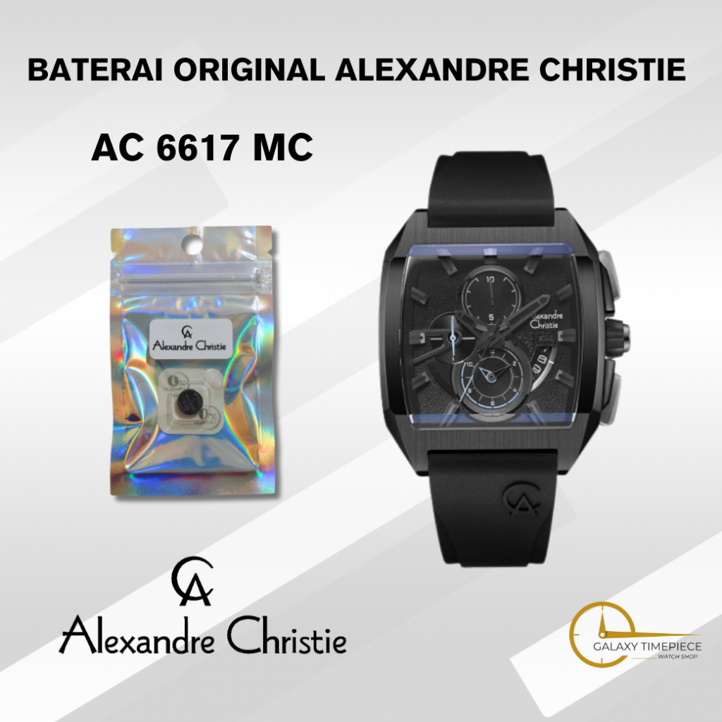 Baterai Jam Tangan Original Alexandre Christie 6617 MC