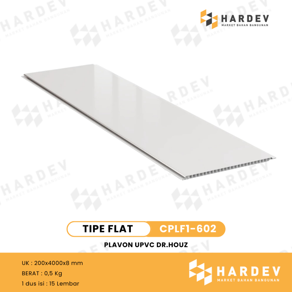 DR.HOUZ - UPVC Ceiling Panel | Plafon UPVC Premium | Harga Per lembar 4 meter