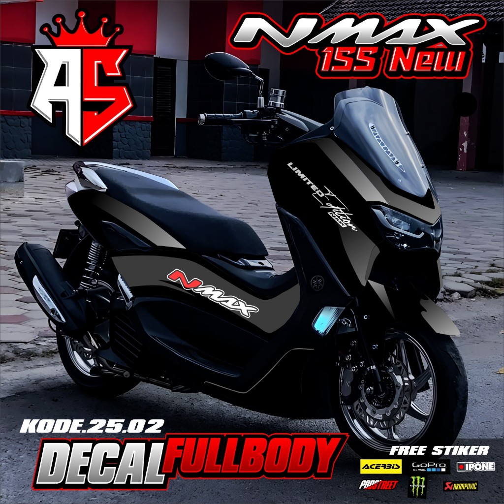 (COD) Decal Sticker FullBody Yamaha Nmax 155 New 2020 2021 2022 2023 2024 Sticker Decal Nmax New Des