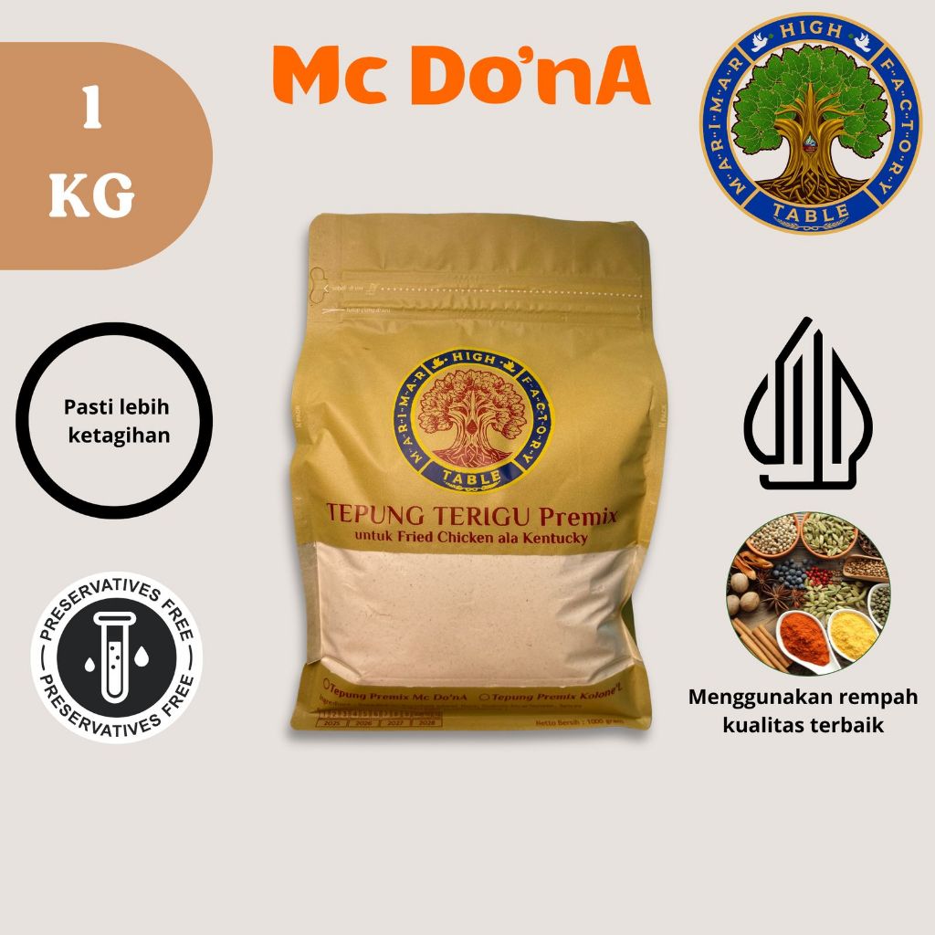 

1kg High Table Mc Do'nA (Tepung Krispy)
