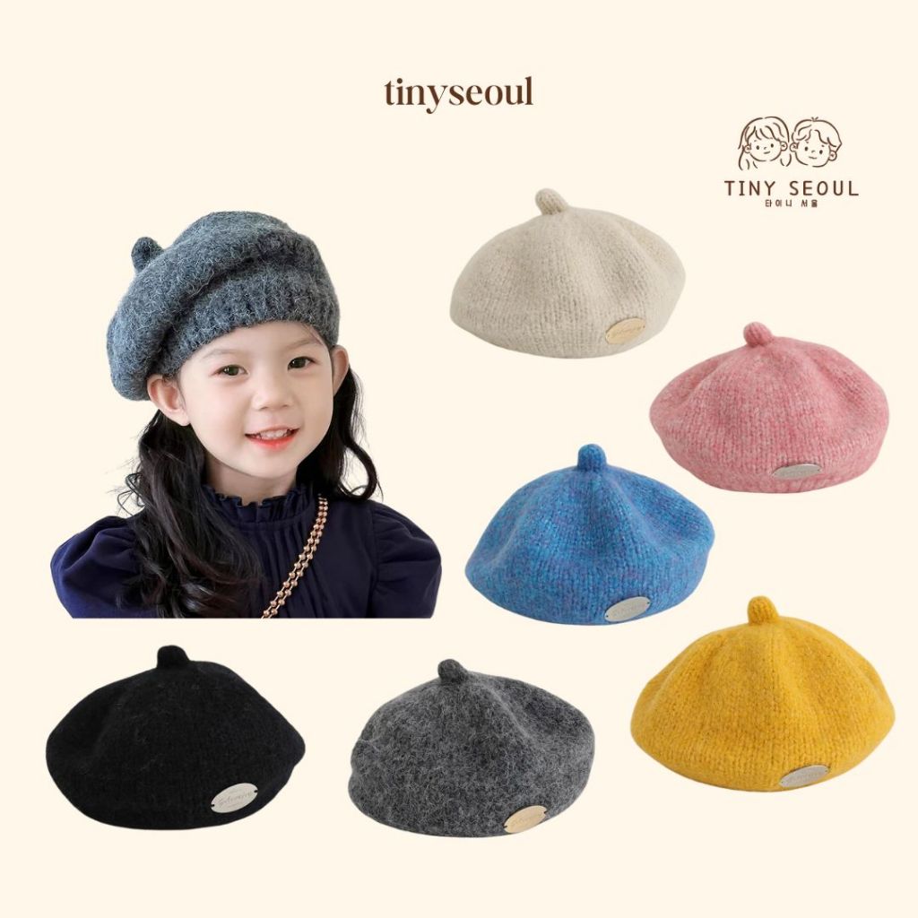 TINY SEOUL TOPI BARET ANAK PREMIUM - MINA BARET - Topi Baret Anak Topi Pelukis Topi Seniman Anak Top
