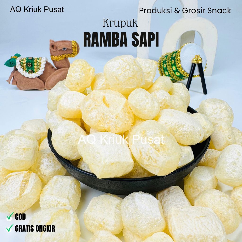 

Rambak Sapi Original Gurih 100gram / krupuk ramba sapi