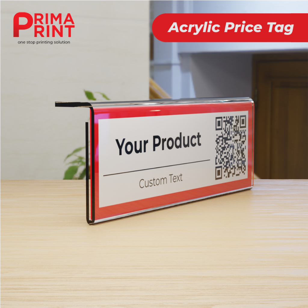 

Acrylic Price Tag / Tag Card Slip Minimarket - Display Label Harga Akrilik / Tag Hanger Promosi