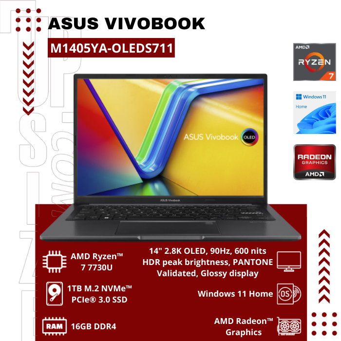 Asus Vivobook 14 M1405YA-OLEDS711 AMD Ryzen™ 7 7730U