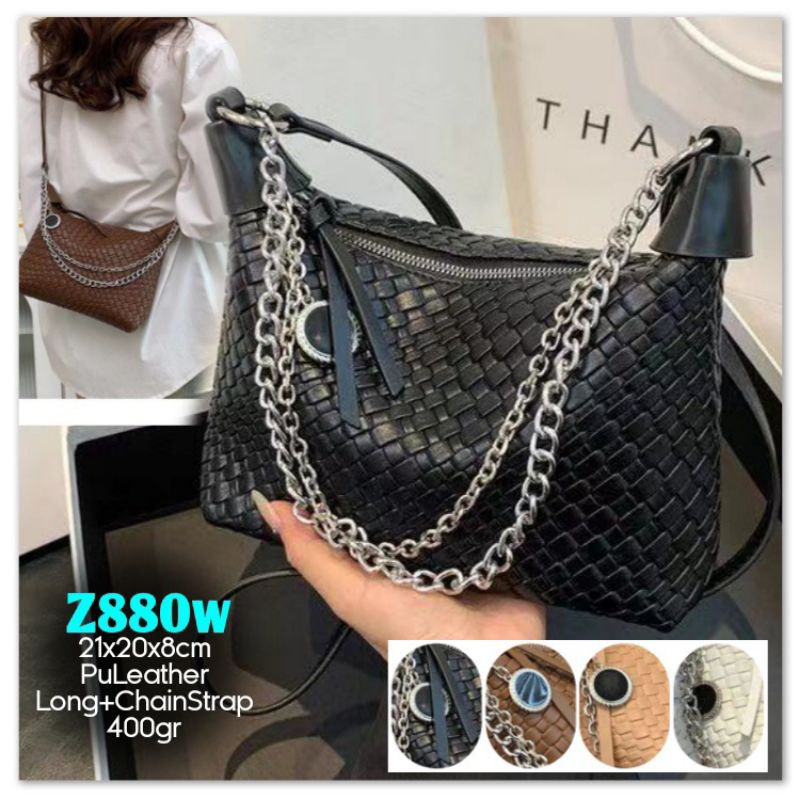Gij. Crossbody Bag Tas Selempang Wanita Slingbag Anyam Z880w 1kg3 INTRECCIATO SLING BAG BOTTEGA Tas 
