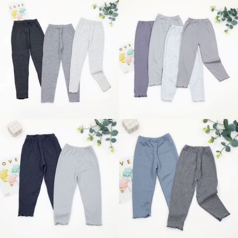 Legging Seulgi uk Bayi - 7 Tahun / Premium Cotton Rib Celana Panjang Anak Perempuan Bayi Balita Legi