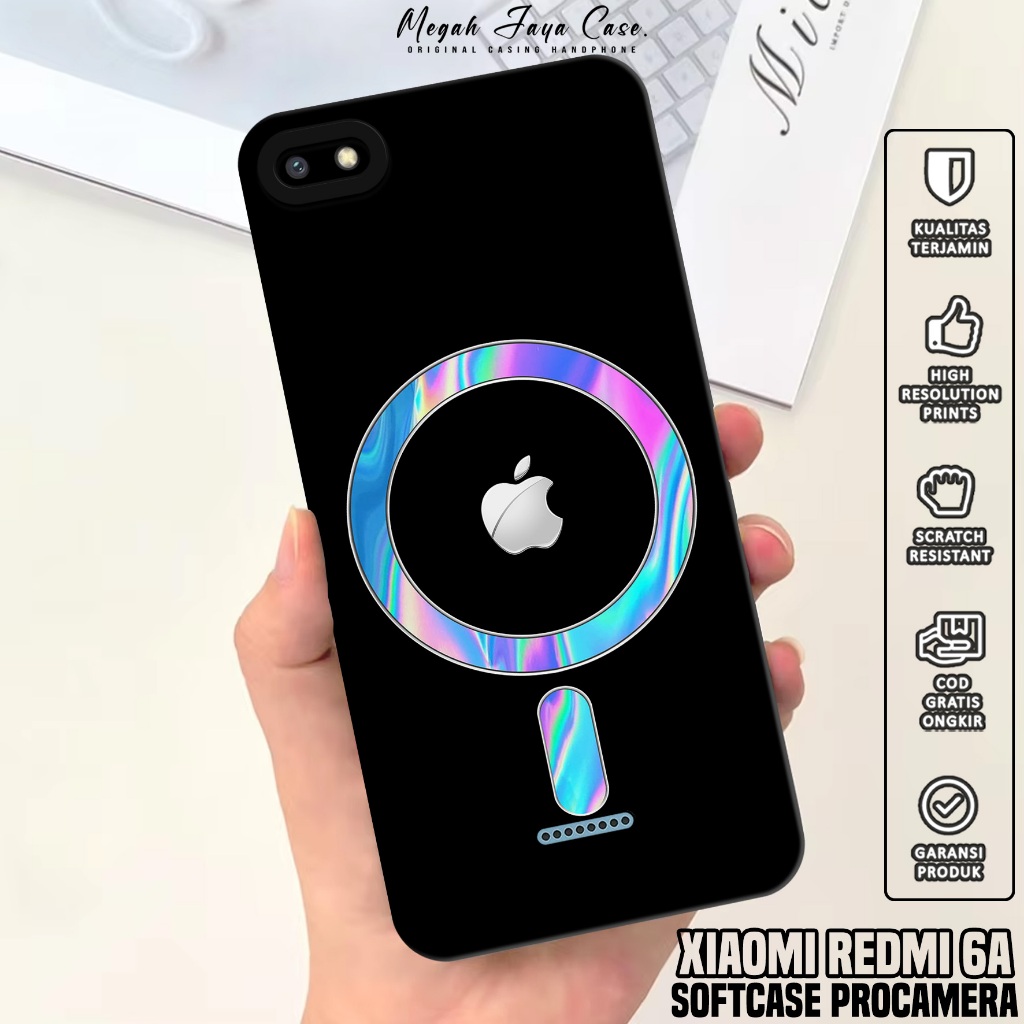 Case Hp Xiaomi Redmi 6A - Softcase Xiaomi Redmi 6A Motif Logo Magsafe - Casing Hp Xiaomi Redmi 6A - 