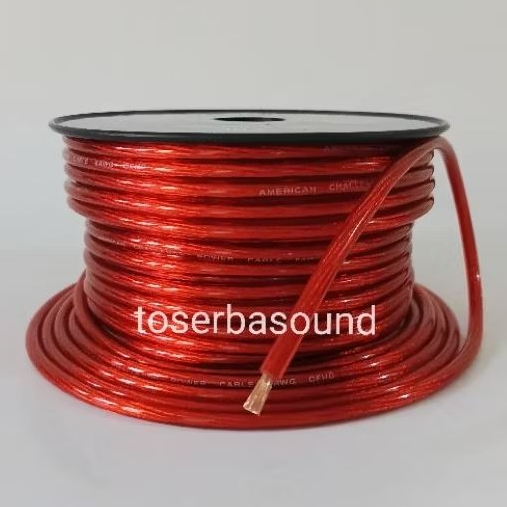 Kabel 8 AWG Setrum power Ground Aki 8awg audio mobil Jual Meteran