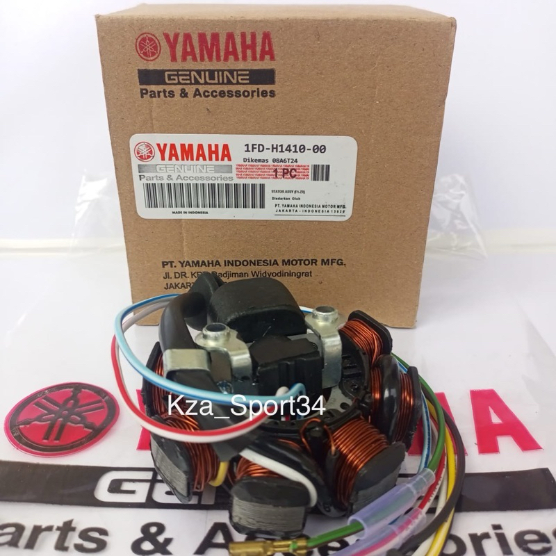 SPUL JALAN, SPUL STATOR ASSY COMPLIT ( 1FD ) YAMAHA FORCE 1, FIZR, YAMAHA MOTORCYCLE YGP ORIGINAL