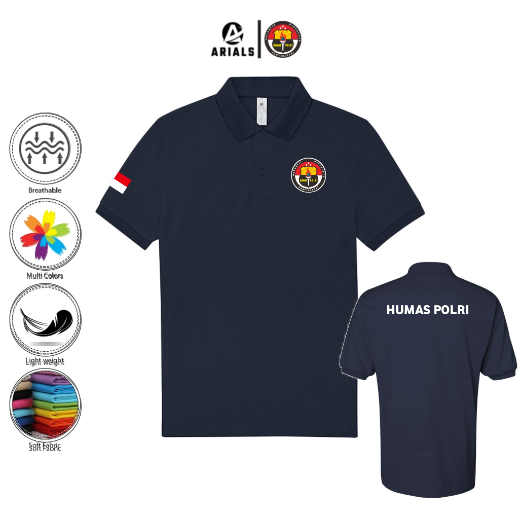 Arials Polo shirt Baju Kaos Kerah Humas Polri