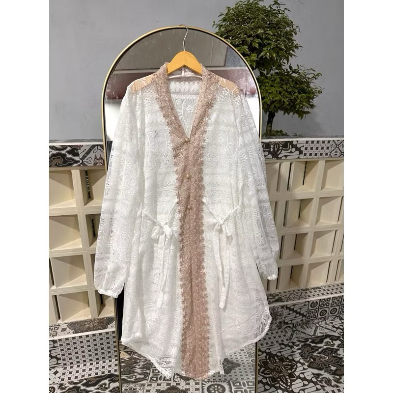 TUNIK BROKAT KAMARI|TUNIK OUTER KAMARI BROKAT PREMIUM|TUNIK RAYA KAMARI