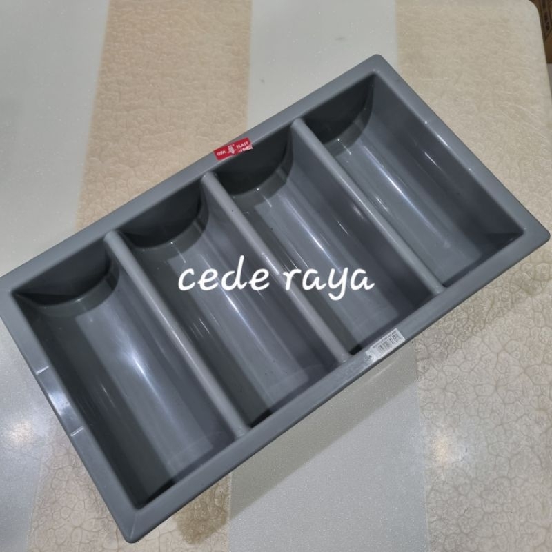 tempat sendok garpu restoran cafe 4 sekat resto cutlery holder owl plast