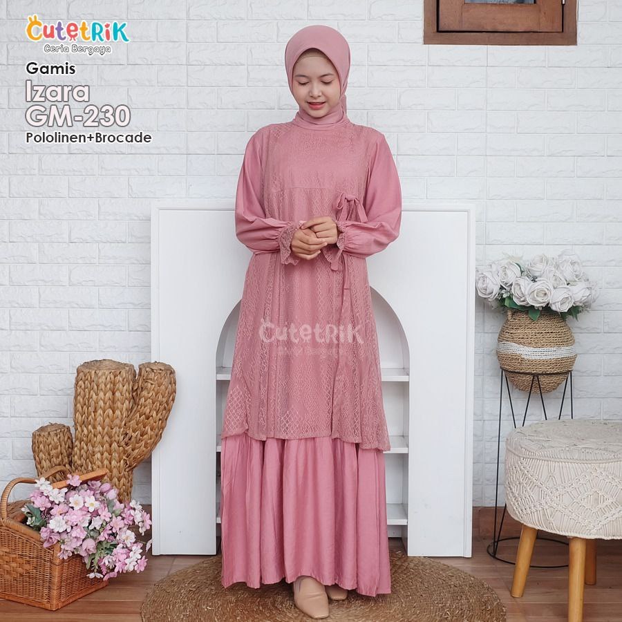 Cutetrik Terbaru 2025 Dress Muslim Anak Outer Brukat Gamis Brukat Gamis Anak Brokat Premium