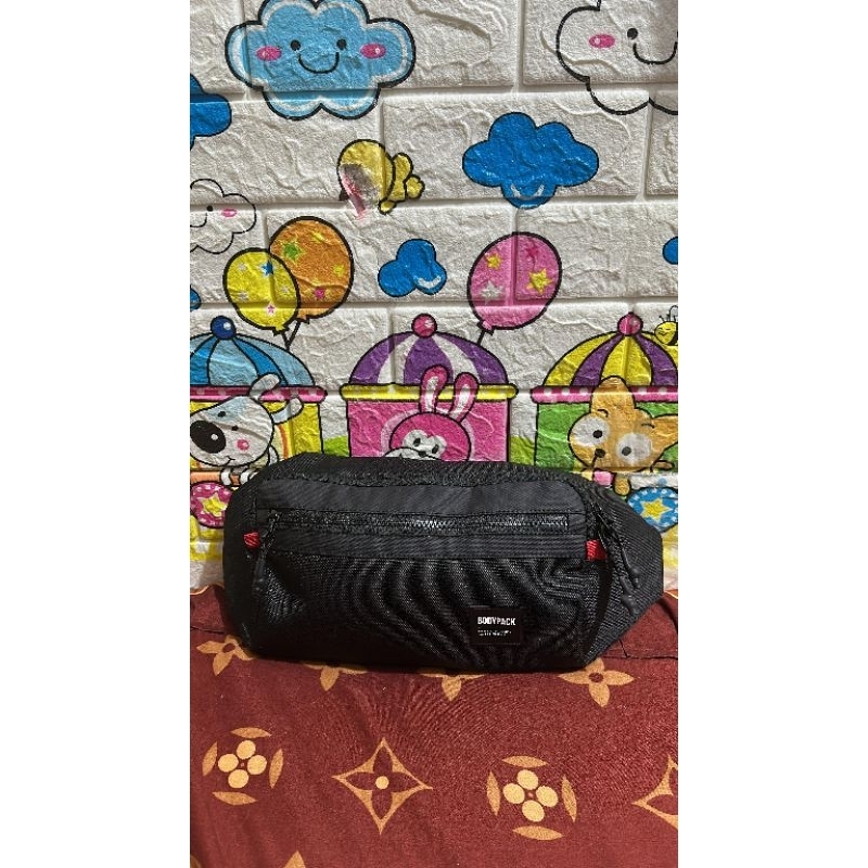 tas bodypack cliff jumper waist bag selempang black