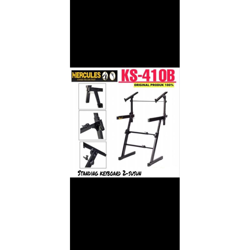 Stand Keyboard Double Tingkat Hercules KS-410B Original