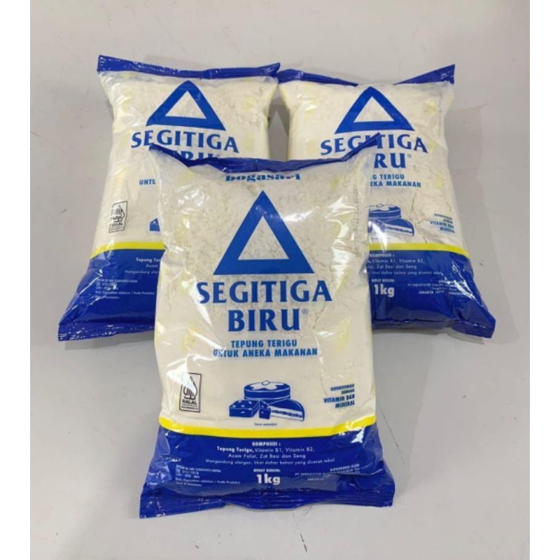 

TEPUNG TERIGU BOGASARI SEGITIGA BIRU 1KG KEMASAN PREMIUM BISA INSTAN DELIVERY SAYURAN ONLINE MAKASSAR