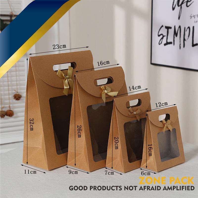 

Paper Bag Windows | Paper Bag Mika Pita Transparant | Tas Goodie Bag Happy Birthday | Tas Kado Craf Mika
