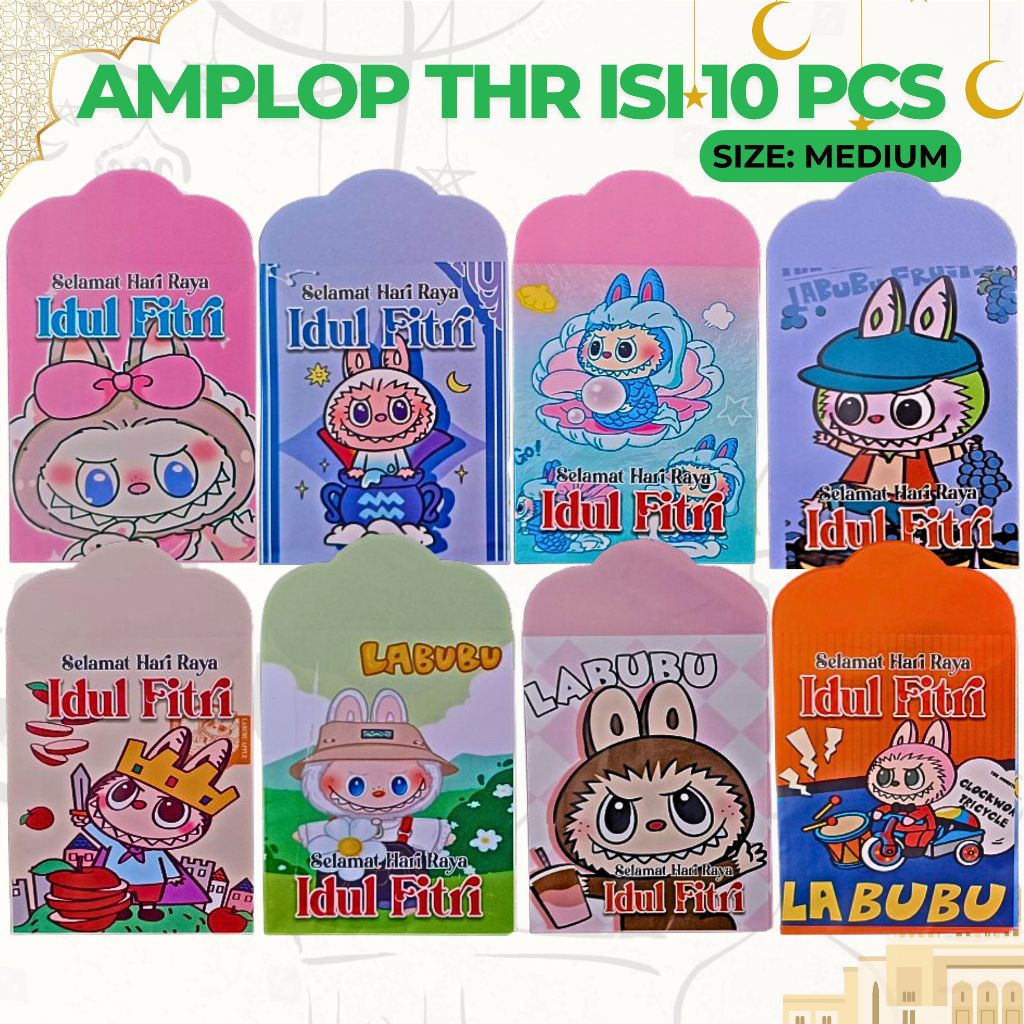 

amplop thr lebaran isi 10 pcs tinggal pakai ukuran sedang (7x11 cm)