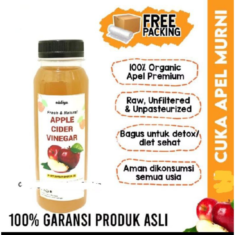 

(250ml) cuka Apple cider vinegar nadiya