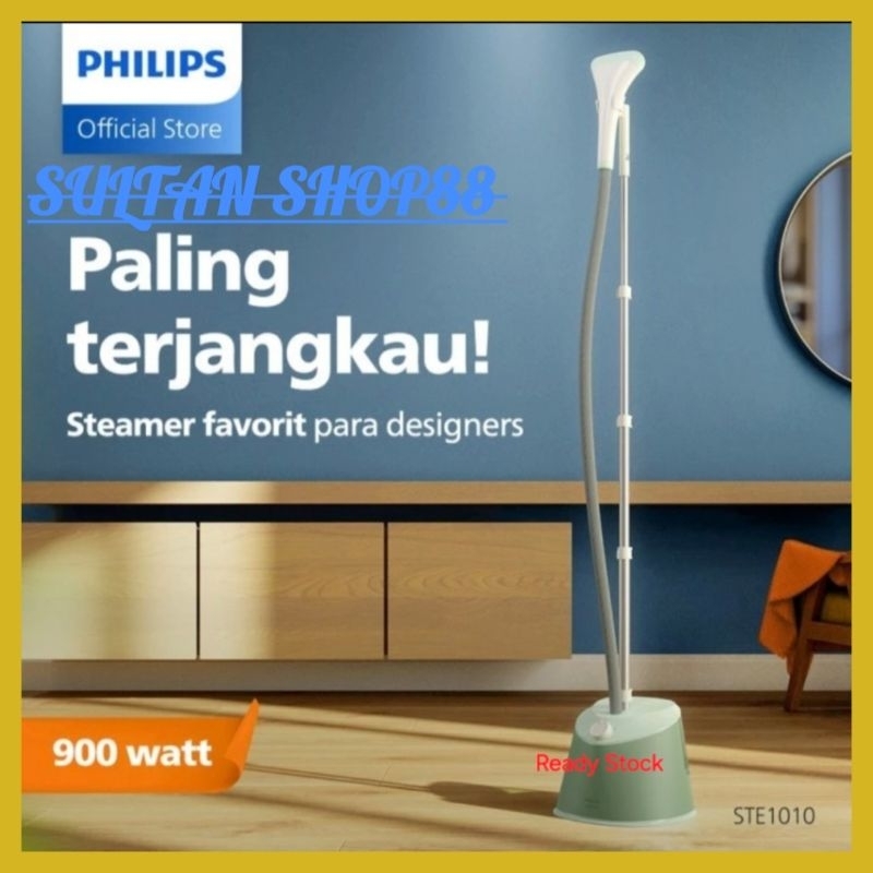 PHILIPS STAND STEAMER STE1010/75 KAPASITAS 1,8 LITER 900 WATT I SETRIKA UAP PHILIPS STE1010/75 LOW W