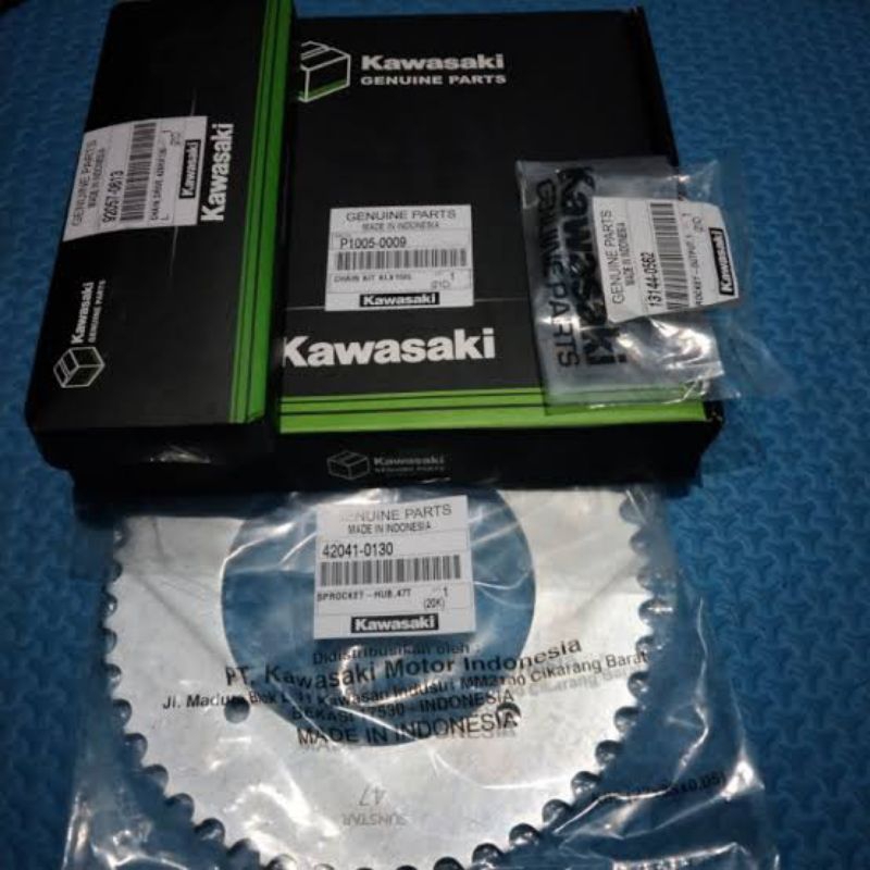 GIRSET GEARSET RANTAI RODA SET KAWASAKI KLX 150 L KLX L ORIGINAL KAWASAKI
