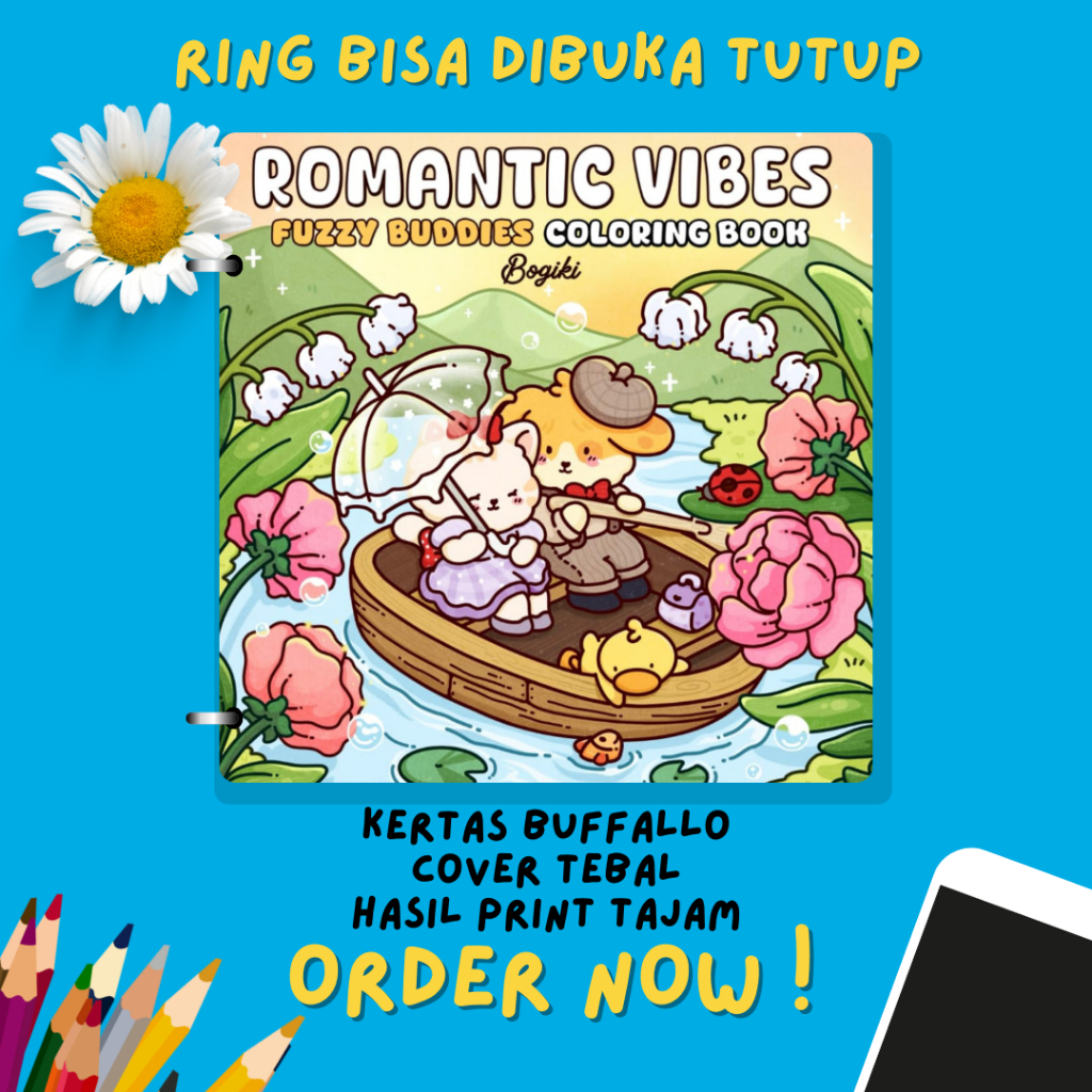 

UNOFFICIAL!! Buku Mewarnai Anak dan Dewasa- Romantic Vibes book for adults 47 halaman