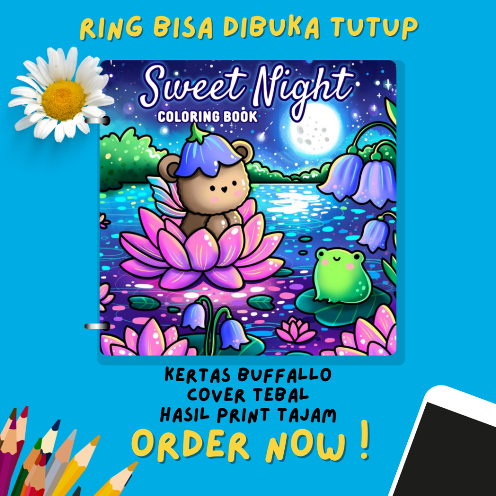 

UNOFFICIAL!! Buku Mewarnai Anak dan Dewasa- Sweet Night book for adults and kids 42 halaman