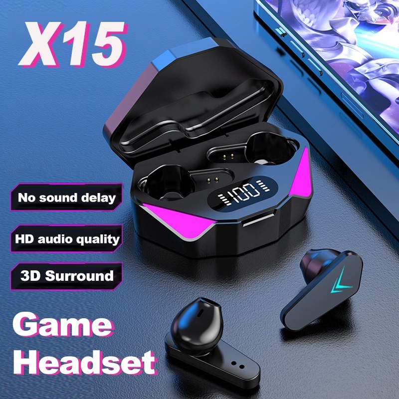 TWS WIRESLESS X15 - HEADSET BLUETOOTH X15 FULL BASS - EARPHONE TWS X15 GAMING