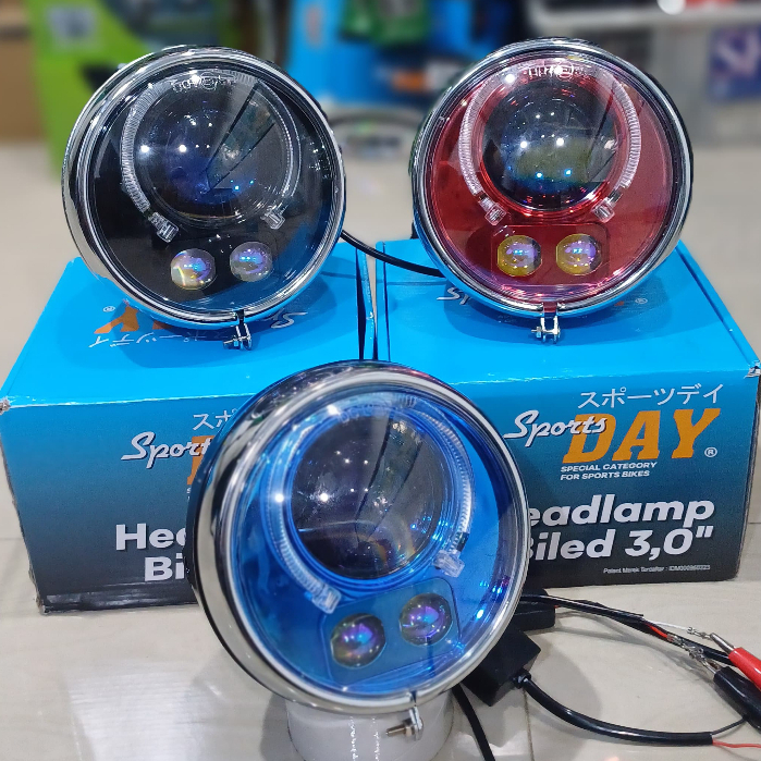 Lampu Depan Biled Set Batok CB 125 By Sports DAY Ukuran batok 5,75 inch CB GL MEGAPRO TIGER VIXION V
