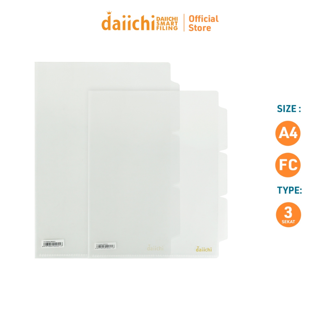 

Daiichi - Map L Map Folder Transparan Clear Sleeves Classic Pocket 3