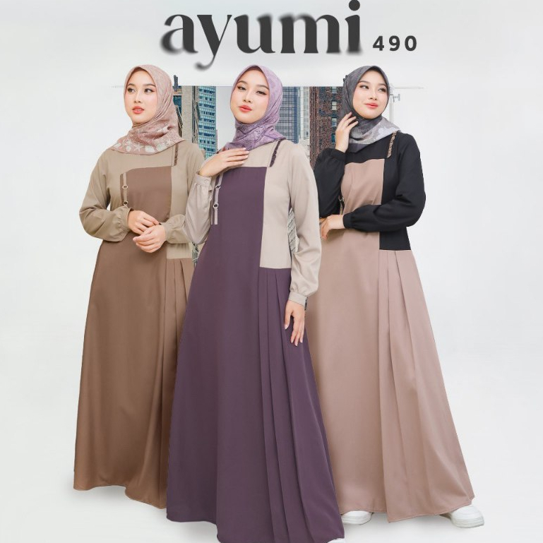 GAMIS ETHICA AYUMI 490 BAHAN VALDENA MODEL BAJU MUSLIM WANITA GAMIS DAILY BUSUI FRIENDLY KEKINIAN