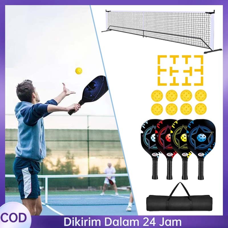 [COD] Pickleball Set Lengkap Raket Tennis Pickleball  Bola Pickleball Racket Pickleball Net Pickleba