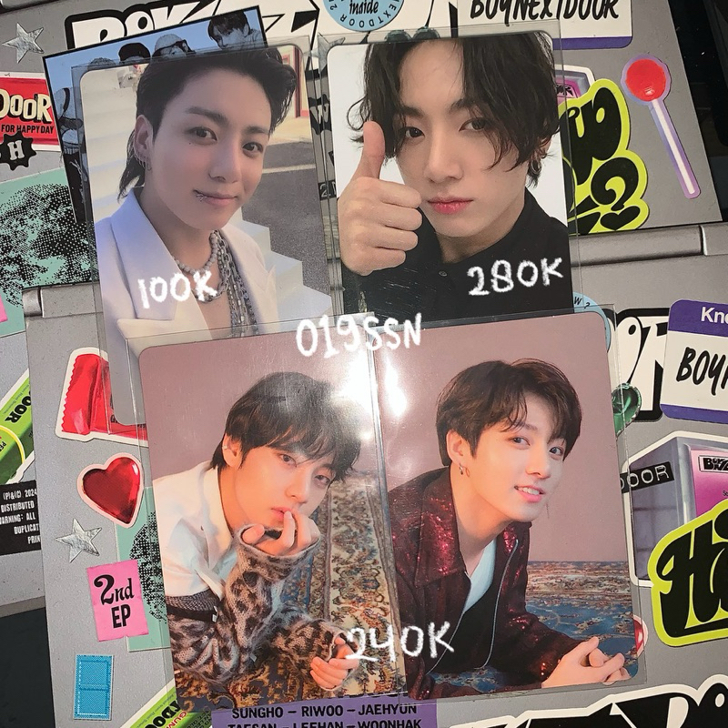 JUNGKOOK TAEHYUNG BTS PHOTOCARD golder luckydraw memo20 tear o maung