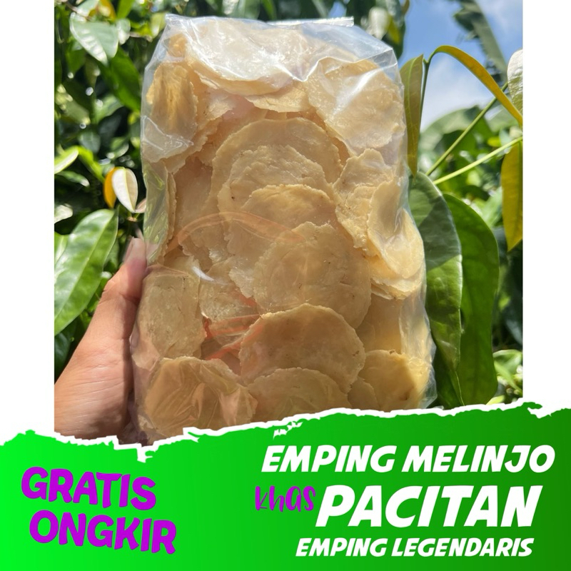 

emping melinjo / belinjo khas pacitan gred a kering tanpa di jemur lagi langsung di goreng